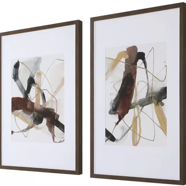 Framed Art-Kirkland's Home Harmonious Neutrals Framed Art Prints, Set Of 2 White/Tan/Black/Brown