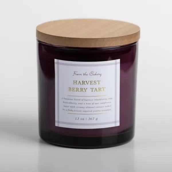 Candles-Kirkland's Home Harvest Berry Tart Triple Wick Jar Candle Purple