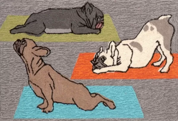 Doormats-Kirkland's Home Hatha Pups Outdoor Mat Multi