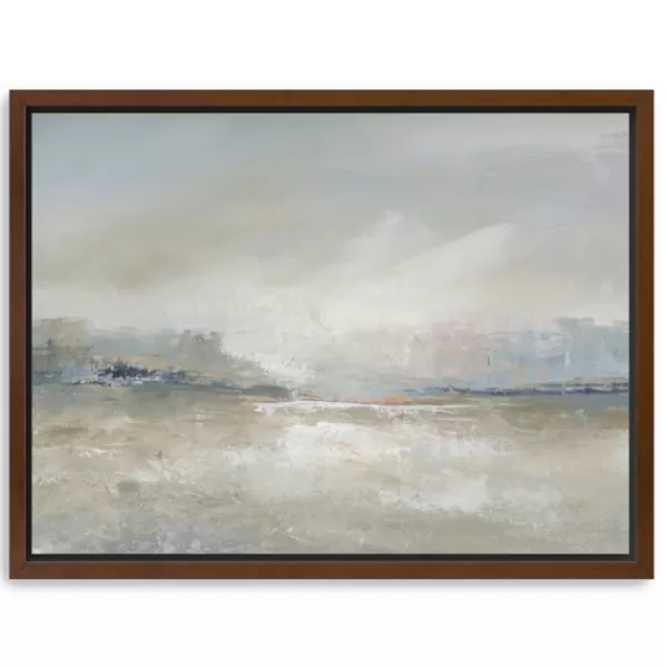 Framed Art-Kirkland's Home Hazy Horizon Framed Canvas Art Print Tan/Gray