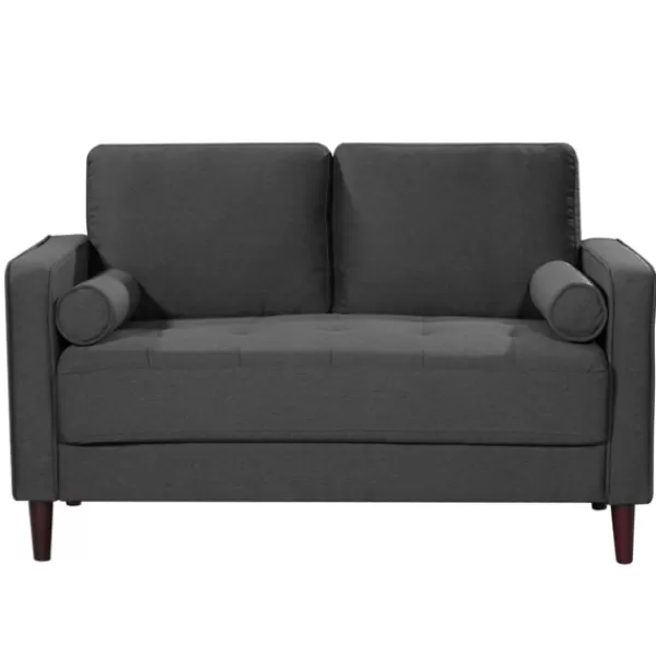 Sofas & Loveseats-Kirkland's Home Heather Chelsea Modern Loveseat Gray