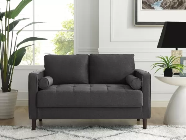 Sofas & Loveseats-Kirkland's Home Heather Chelsea Modern Loveseat Gray