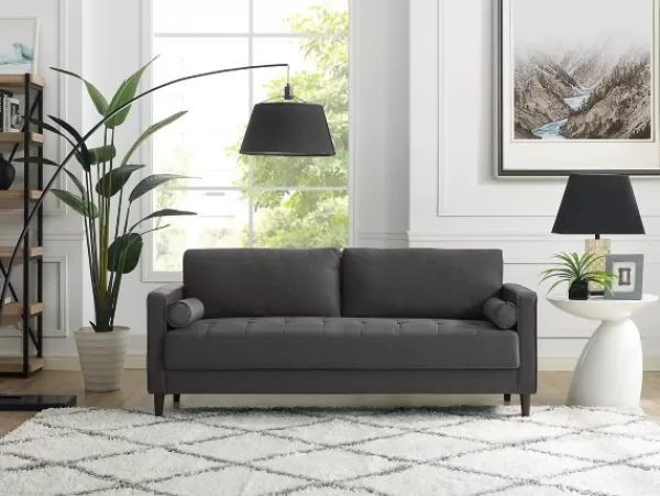 Sofas & Loveseats-Kirkland's Home Heather Chelsea Modern Sofa Gray