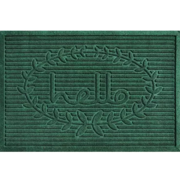 Doormats-Kirkland's Home Hello Ribbed Durable Doormat Green