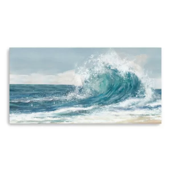 Canvas Art-Kirkland's Home High Waves Giclee Canvas Art Print Blue