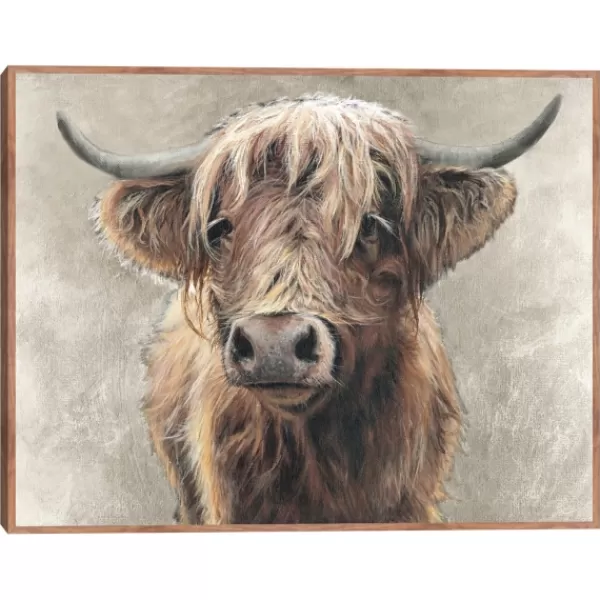 Framed Art-Kirkland's Home Highland Portrait Framed Canvas Art Print Brown