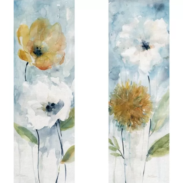 Canvas Art-Kirkland's Home Holland Spring Blooms Canvas Art Prints, Set Of 2 Yellow/White/Green/Blue