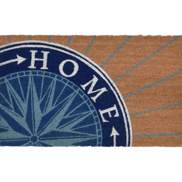 Doormats-Kirkland's Home Home Compass Doormat Blue/Tan