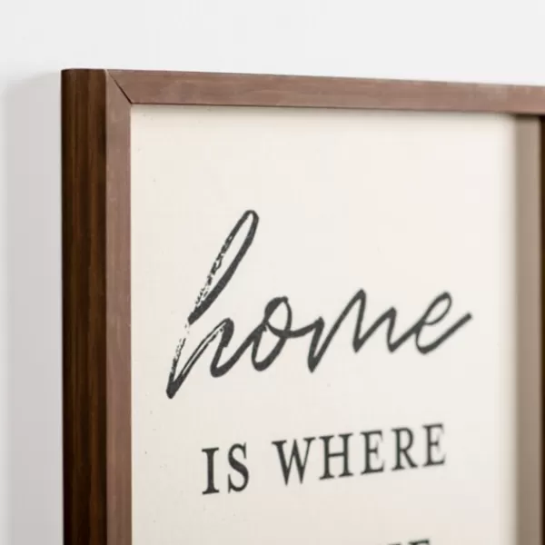 Wall Quotes & Signs-Kirkland's Home Home Is Where All The Good Things Are Wall Plaque Tan/Black