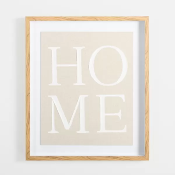 Wall Quotes & Signs-Kirkland's Home Home Linen Framed Wall Plaque White/Tan