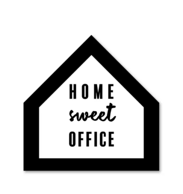 Wall Quotes & Signs-Kirkland's Home Home Sweet Office House Shaped Canvas Art Print Black/White