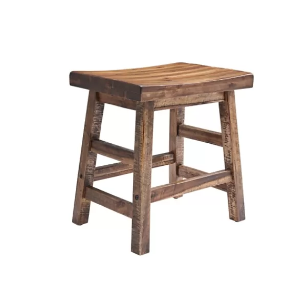 Benches & Ottomans-Kirkland's Home Honey Saddle Seat Wood Stool Brown