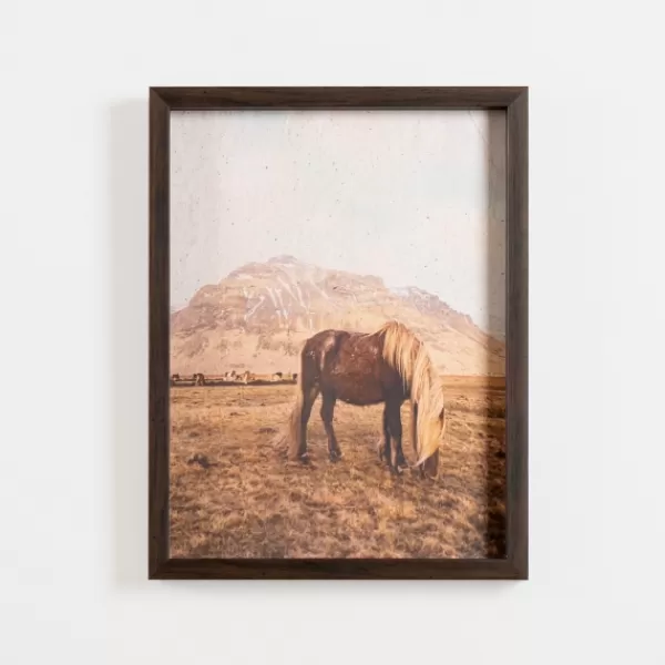 Framed Art-Kirkland's Home Horse On Range Framed Art Print Brown/Tan