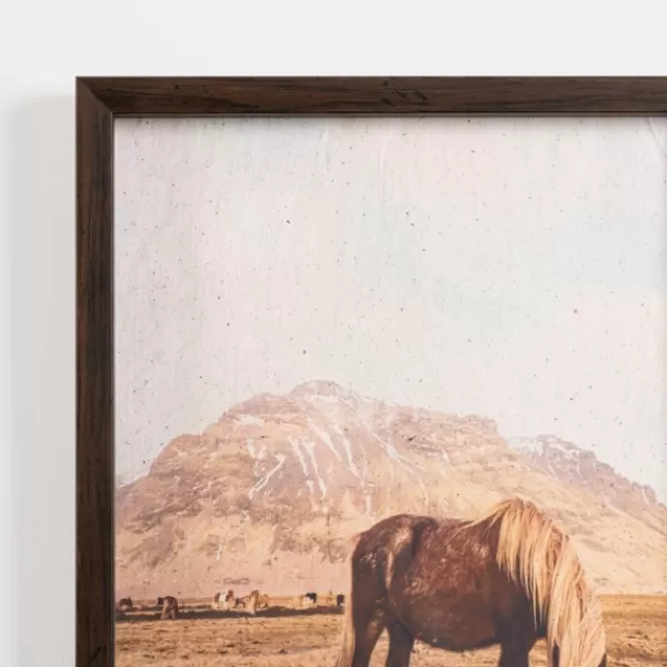 Framed Art-Kirkland's Home Horse On Range Framed Art Print Brown/Tan