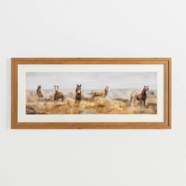 Framed Art-Kirkland's Home Horse Stampede Framed Art Print Brown/Gray