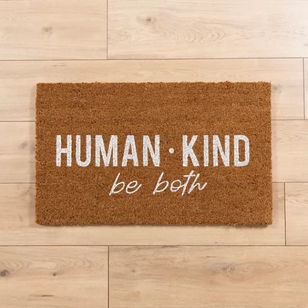 Doormats-Kirkland's Home Human Kind Be Both Coir Doormat Brown/White