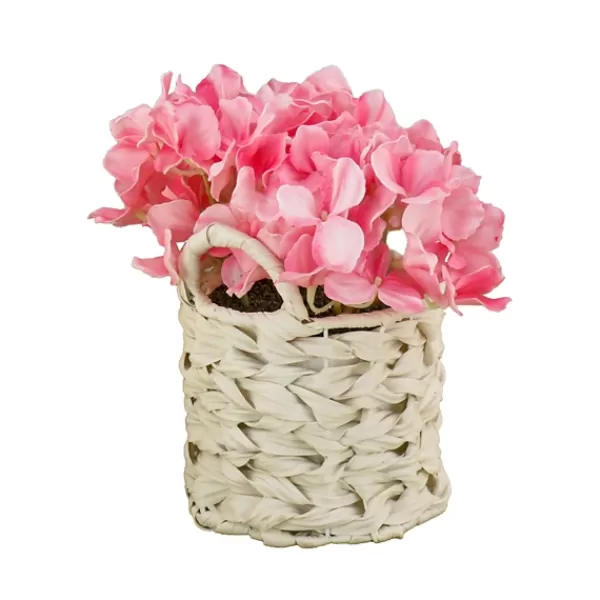 Arrangements & Greenery-Kirkland's Home Hydrangea Arrangement In Basket Pink