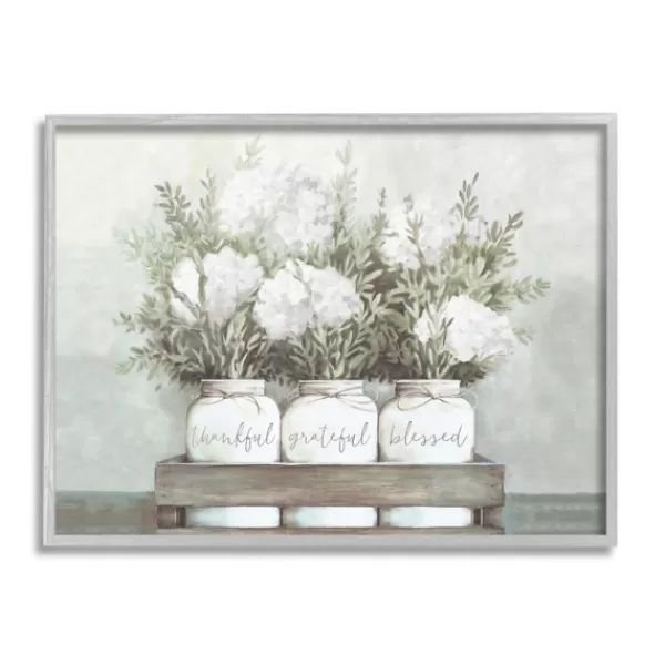 Framed Art-Kirkland's Home Hydrangea Bouquets Framed Wood Wall Plaque White