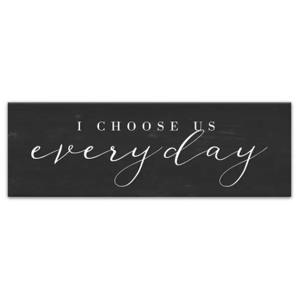 Wall Quotes & Signs-Kirkland's Home I Choose Us Every Day Canvas Wall Plaque Black/White