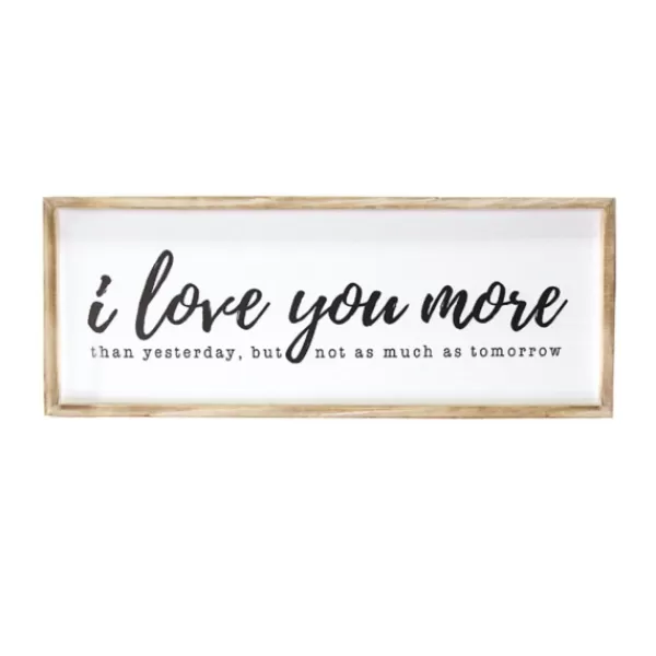 Wall Quotes & Signs-Kirkland's Home I Love You More Framed Wall Plaque White