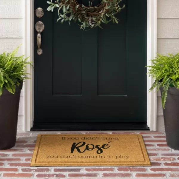 Doormats-Kirkland's Home If You Didn'T Bring Rose Welcome Mat Brown/Black