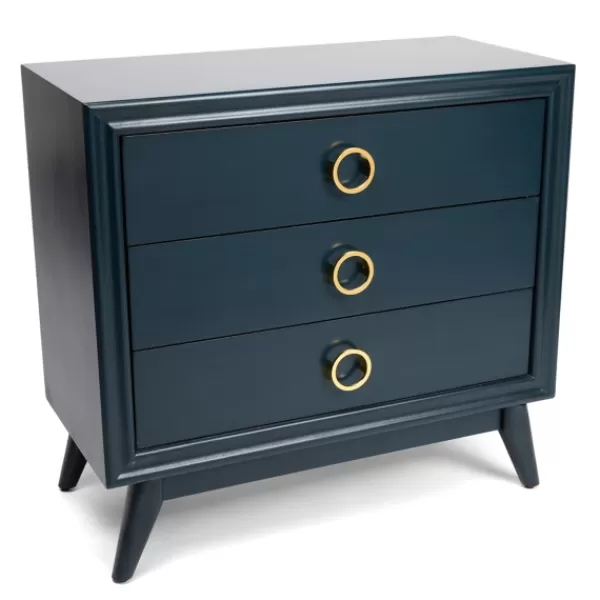 Dressers & Chests-Kirkland's Home Indigo 3-Drawer Wood Chest Blue