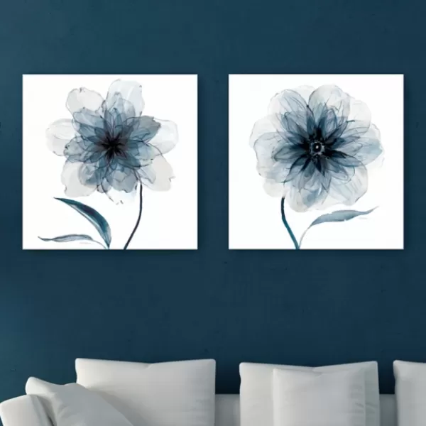 Canvas Art-Kirkland's Home Indigo Bloom Canvas Art Prints, Set Of 2 Blue/White