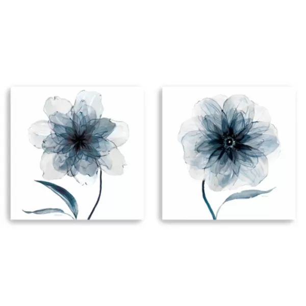 Canvas Art-Kirkland's Home Indigo Bloom Canvas Art Prints, Set Of 2 Blue/White