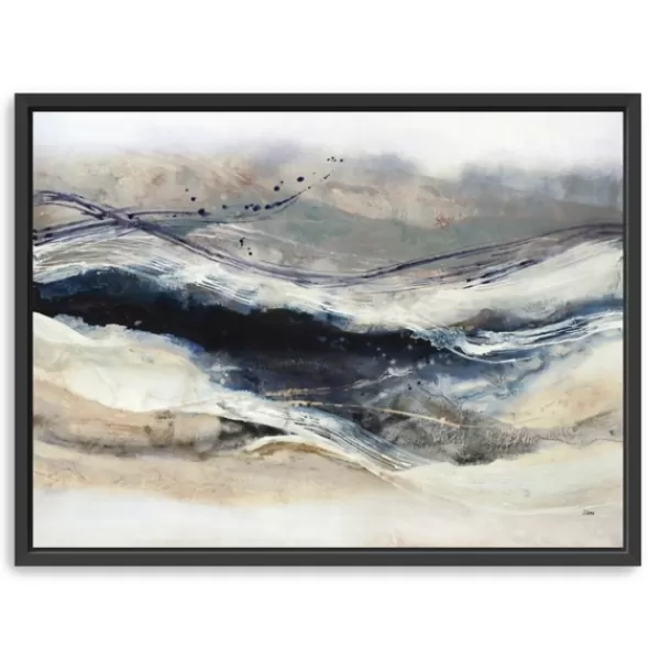 Canvas Art-Kirkland's Home Indigo Sway Framed Canvas Art Print Blue/Gray