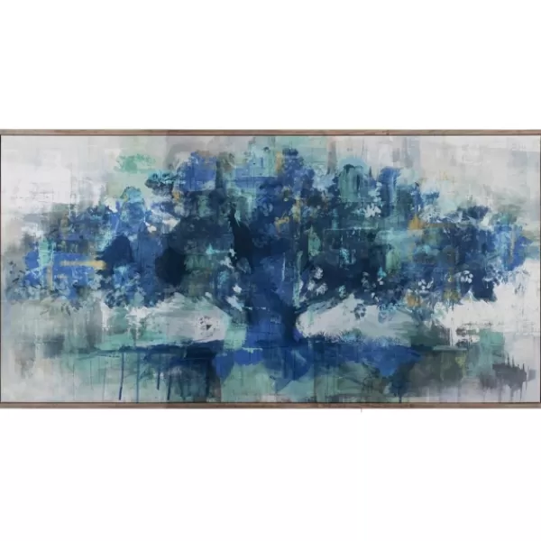 Framed Art-Kirkland's Home Indigo Tree Of Life Light Gray Framed Art Print Blue/Gray