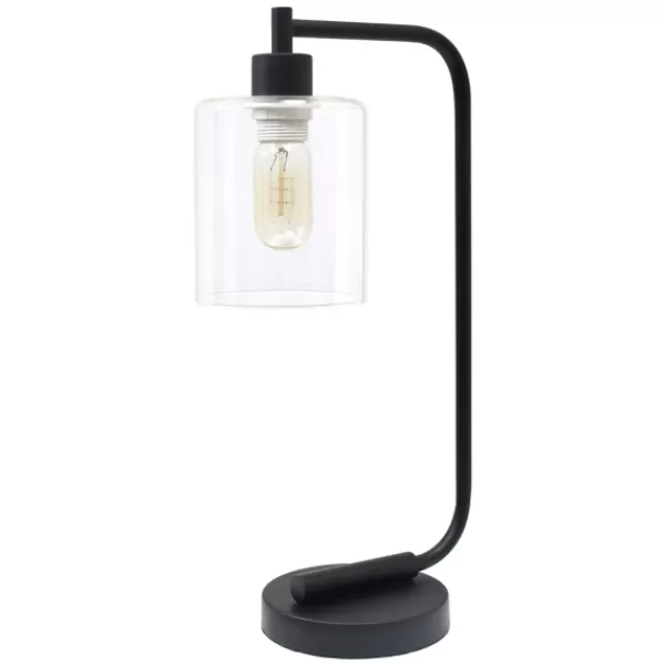 Table Lamps-Kirkland's Home Industrial Black Iron Desk Lamp Clear