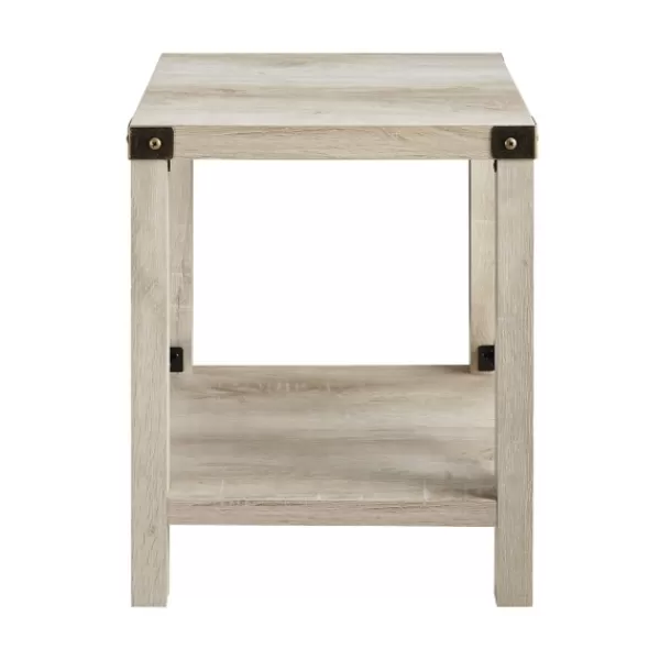 Accent & End Tables-Kirkland's Home Industrial X-Frame Accent Table White