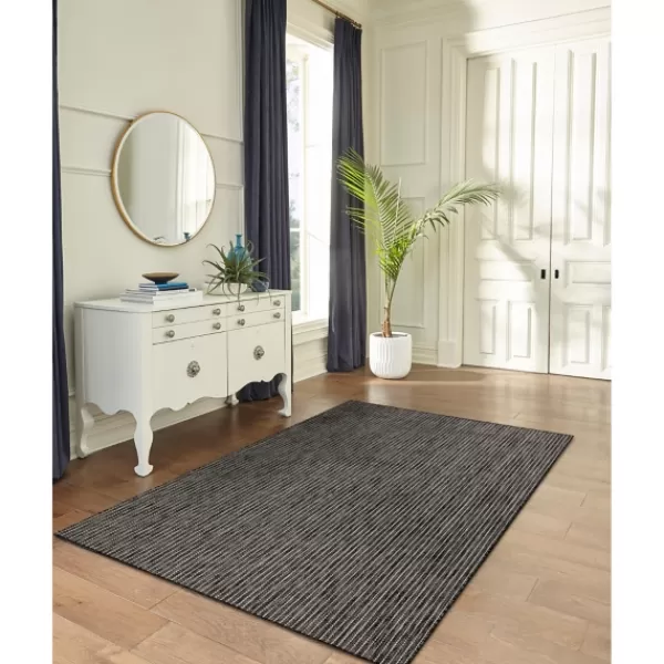 Outdoor Rugs-Kirkland's Home Intertwine Indoor/Outdoor Area Rug, 4X7 Black