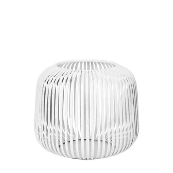 Lanterns-Kirkland's Home Irma Steel Medium Open Rods Lantern White