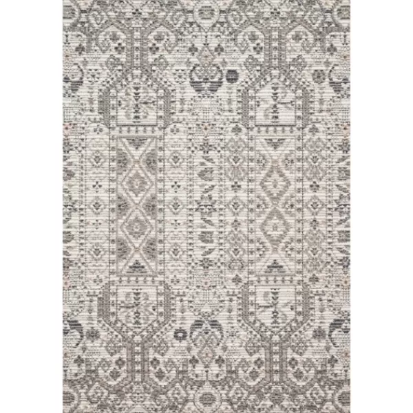 Outdoor Rugs-Kirkland's Home Ivory And Gray Column Outdoor Area Rug, 5X7 Ivory/Gray