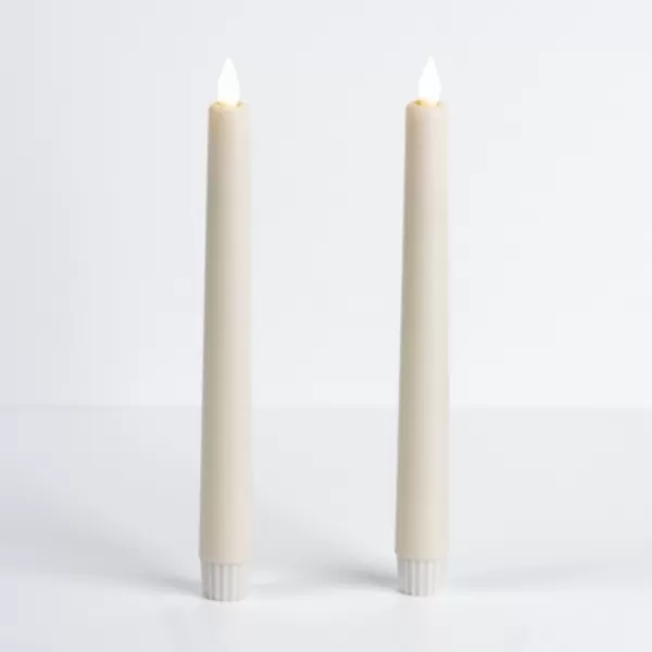 Candles-Kirkland's Home Ivory Led Soft Flame Taper Candles, Set Of 2 White