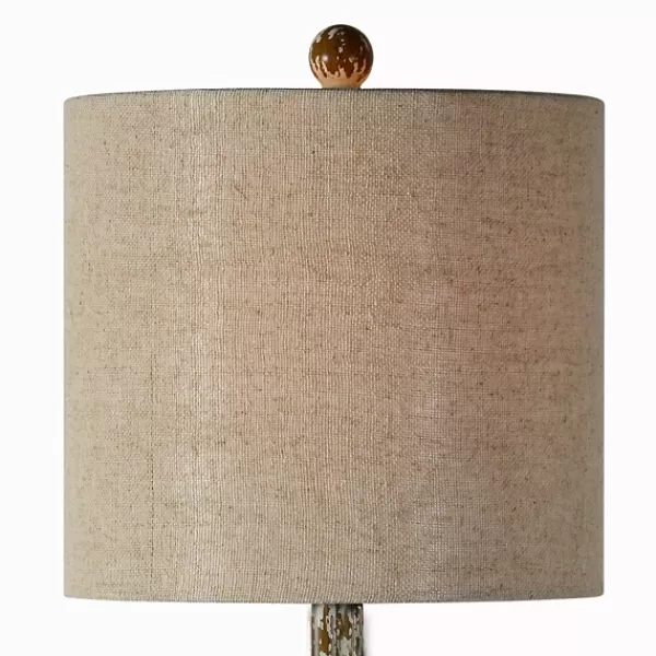 Buffet Lamps-Kirkland's Home Ivory Resin Distressed Traditional Buffet Lamp Tan