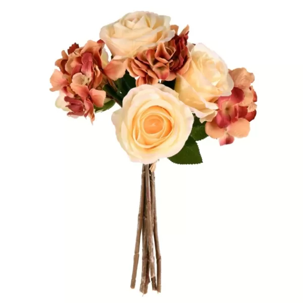 Stems & Bouquets-Kirkland's Home Ivory Rose And Blush Hydrangea Stems, Set Of 2 Ivory/Pink