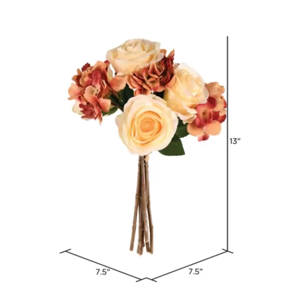 Stems & Bouquets-Kirkland's Home Ivory Rose And Blush Hydrangea Stems, Set Of 2 Ivory/Pink