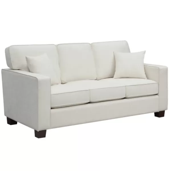 Sofas & Loveseats-Kirkland's Home Ivory Rutledge Sofa White