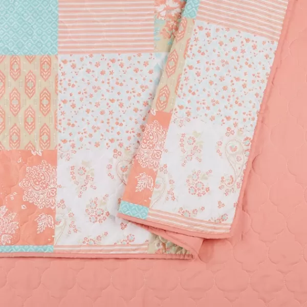 Quilts-Kirkland's Home Jessica Simpson Coral Ikigai Queen Quilt Set Pink/Blue