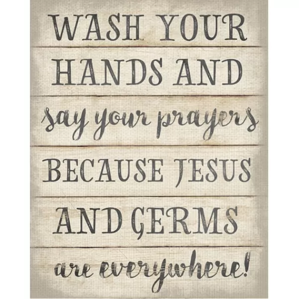 Wall Quotes & Signs-Kirkland's Home Jesus And Germs Canvas Art Print Tan