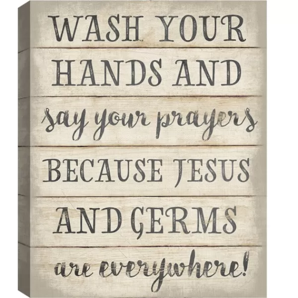 Wall Quotes & Signs-Kirkland's Home Jesus And Germs Canvas Art Print Tan