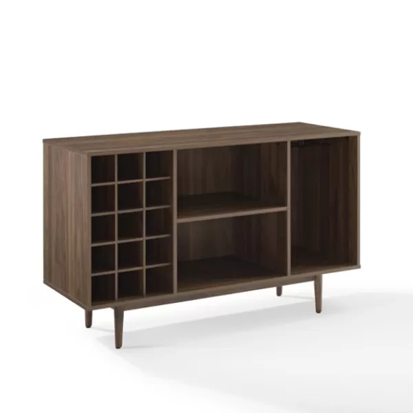 Cabinets & Sideboards-Kirkland's Home Josette Wood Open Wine Cabinet Brown