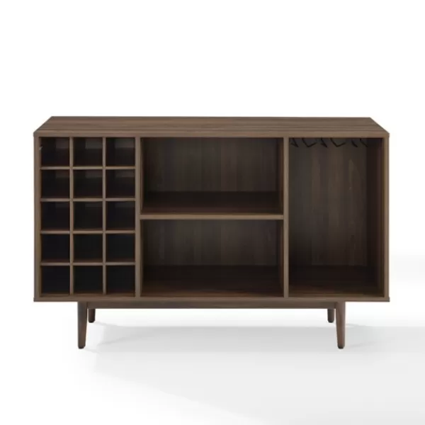 Cabinets & Sideboards-Kirkland's Home Josette Wood Open Wine Cabinet Brown