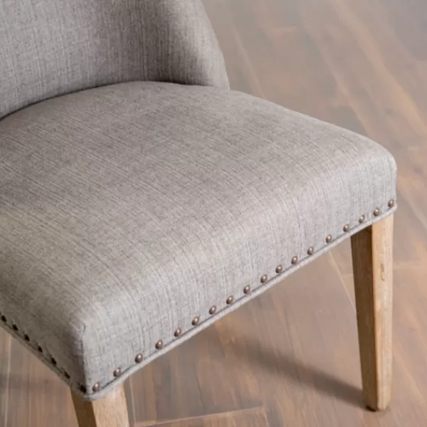 Dining Chairs-Kirkland's Home Julia Upholstered Dining Chair Gray