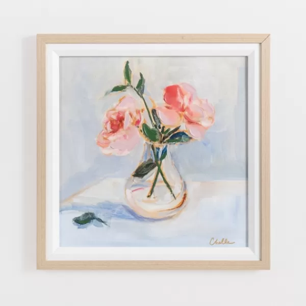 Framed Art-Kirkland's Home June Roses Framed Art Print Pink/Green/Blue