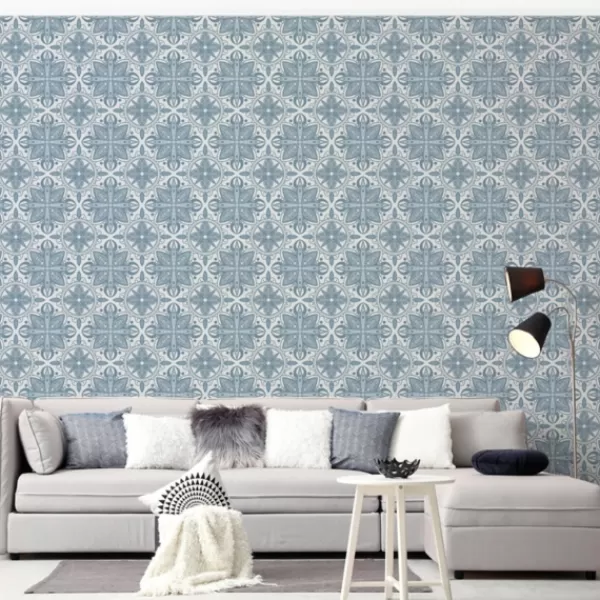 Wall Murals & Wall Decals-Kirkland's Home Kaleidoscope Peel And Stick Wall Mural Blue