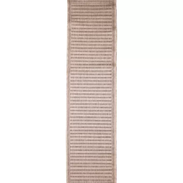 Outdoor Rugs-Kirkland's Home Kaya Natural Gradient Indoor/Outdoor Runner, 2X7 Tan