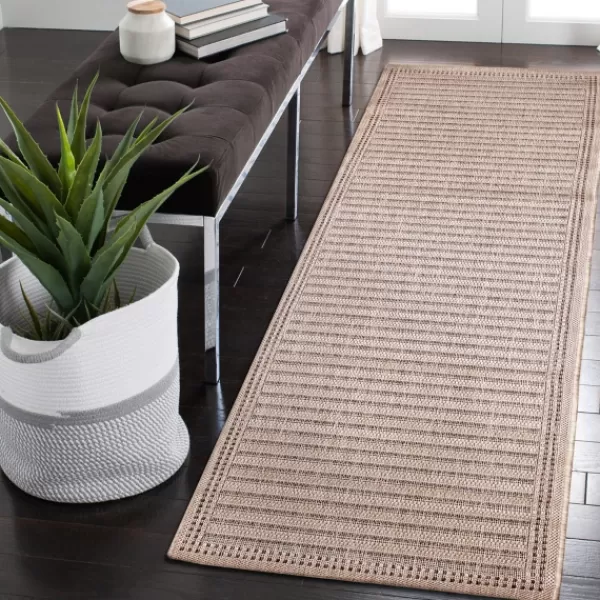 Outdoor Rugs-Kirkland's Home Kaya Natural Gradient Indoor/Outdoor Runner, 2X7 Tan